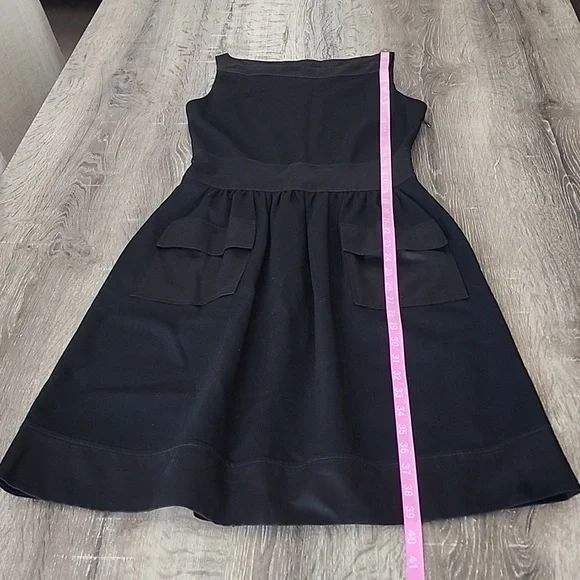 DVF Diane Von Furstenburg Zanne Ruched W/ Pockets Sheath Dress Black Size 6 - Picture 6 of 10